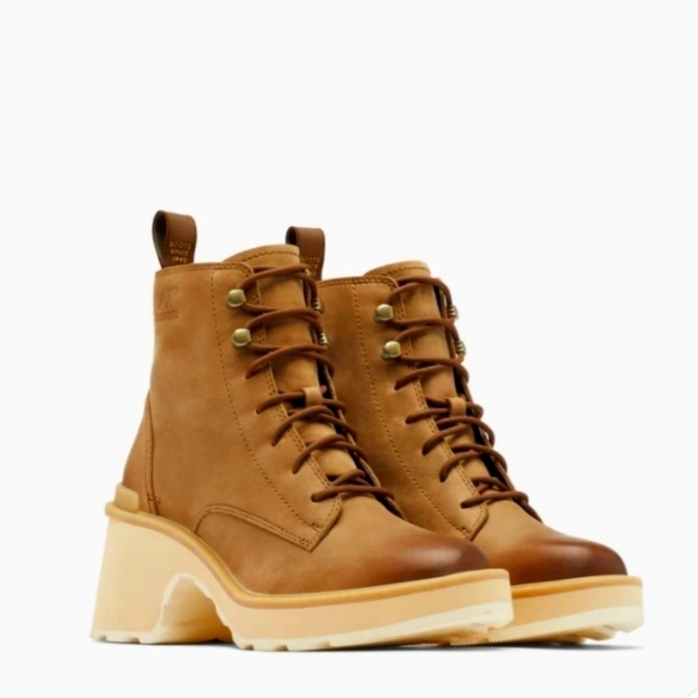 Sorel Hi-Line heel lace boot brown 7.5 NWT